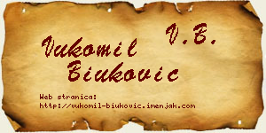 Vukomil Biuković vizit kartica